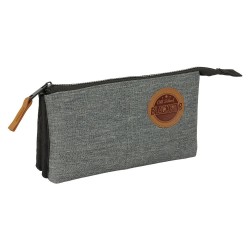 канцеларски,принадлежности,safta,triple,recycled,blackfit8,pencil,case,grey,(old,school)