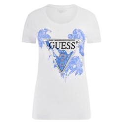 тениска,дамски,тениски,guess,cn,flower,triangle,short,sleeve,t,shirt,white