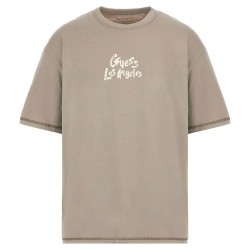 тениска,мъжки,тениски,guess,cn,patch,at,back,short,sleeve,t,shirt,beige,(sage,plant)