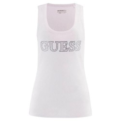 тениска,дамски,тениски,guess,embellished,logo,sleeveless,t,shirt,pure,white,(white)