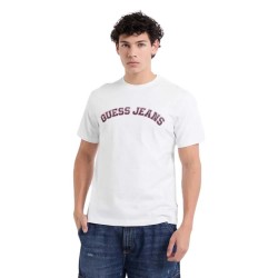 тениска,мъжки,тениски,guess,jeans,gj,cn,reg,collegiate,short,sleeve,t,shirt,pure,white,(white)