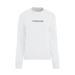 блуза,дамски,блузи,guess,jeans,gj,cn,reg,logo,emb,sweatshirt,pure,white,(white)