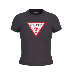 тениска,дамски,тениски,guess,jeans,gj,cn,slim,iconic,short,sleeve,t,shirt,grey,(jet,black,a996)