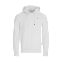 суичър,мъжки,пуловери,guess,jeans,gj,slim,mini,triang,hoodie,white