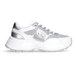 маратонки,дамски,маратонки,liu·jo,eva,02,trainers,calf,leather,metalli,white,silver,(white)