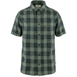 риза,с,къс,ръкав,мъжки,ризи,fjällräven,Övik,travel,short,sleeve,shirt,dark,navy,patina,green,(green)