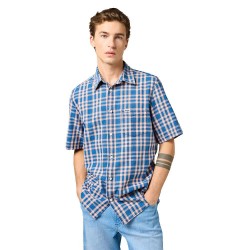 риза,с,къс,ръкав,мъжки,ризи,wrangler,1,pkt,short,sleeve,shirt,flamingo,indigo,(blue)