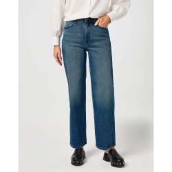 дънки,дамски,панталони,wrangler,loose,straight,jeans,muse,(blue)