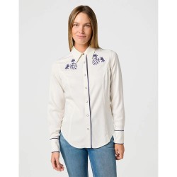 риза,с,дълъг,ръкав,дамски,блузи,дамски,ризи,wrangler,piped,western,long,sleeve,shirt,white