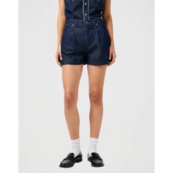 къси,панталони,дамски,панталони,wrangler,pleated,denim,shorts,saddle,(blue)