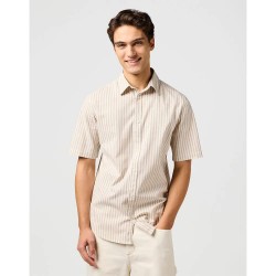 риза,с,къс,ръкав,мъжки,ризи,wrangler,shirt,short,sleeve,shirt,tan,stripe,(beige)