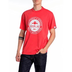 тениска,мъжки,тениски,replay,m3030.000.23806g,short,sleeve,t,shirt,red,(imperial,red)
