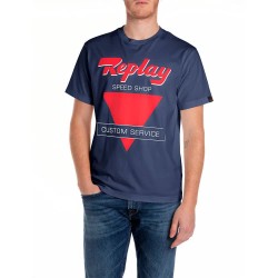 тениска,мъжки,тениски,replay,m3051.000.2660,short,sleeve,t,shirt,medium,blue,(blue)