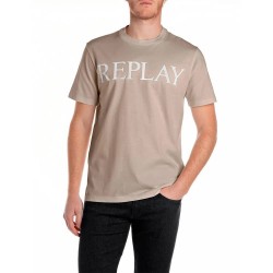 тениска,мъжки,тениски,replay,m3099.000.2660,short,sleeve,t,shirt,beige,(turtledove)