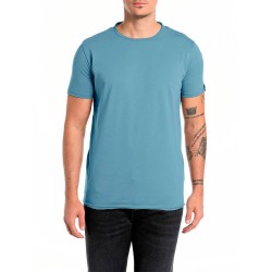 тениска,мъжки,тениски,replay,m3590a.000.2660,short,sleeve,t,shirt,blue,(grigio,medio)