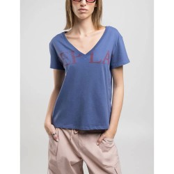 тениска,дамски,тениски,replay,w3084f.000.20994,short,sleeve,v,neck,t,shirt,blue,(skipper,blue)