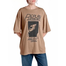 тениска,дамски,тениски,replay,w3399.000.23792gd,short,sleeve,t,shirt,brown