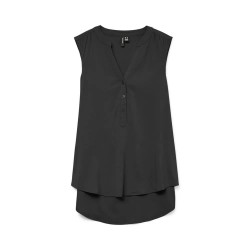 тениска,дамски,тениски,vero,moda,bella,sleeveless,v,neck,t,shirt,black