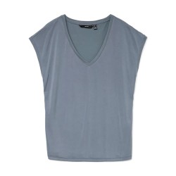 тениска,дамски,тениски,vero,moda,fill,short,sleeve,v,neck,t,shirt,grey,(stormy,weather)