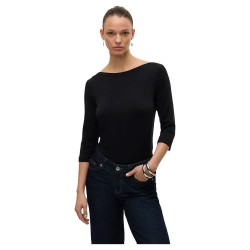 тениска,дамски,тениски,vero,moda,fiona,3,4,sleeve,t,shirt,black,(black)