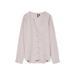 риза,с,дълъг,ръкав,дамски,блузи,дамски,ризи,vero,moda,linn,long,sleeve,shirt,beige,(moon,rock,melange)