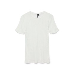 тениска,дамски,тениски,vero,moda,lisa,pointelle,short,sleeve,t,shirt,snow,white,(white)