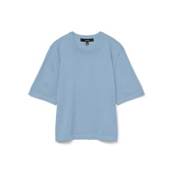 блуза,дамски,пуловери,дамски,плетени,дрехи,vero,moda,silje,2,4,oversize,short,sleeve,sweater,cashmere,blue,(blue)