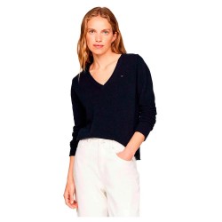 блуза,дамски,пуловери,дамски,плетени,дрехи,tommy,hilfiger,soft,v,neck,sweater,blue,(desert,sky)