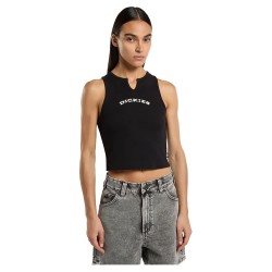 тениска,дамски,тениски,dickies,v,neck,sleeveless,t,shirt,black
