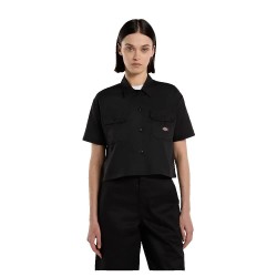 риза,с,къс,ръкав,дамски,блузи,дамски,ризи,dickies,work,cropped,short,sleeve,shirt,black