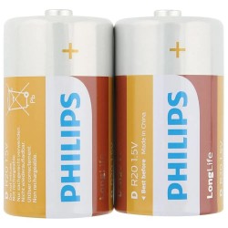 батерии,philips,longlife,r20l2b,battery,golden,(multicolor)