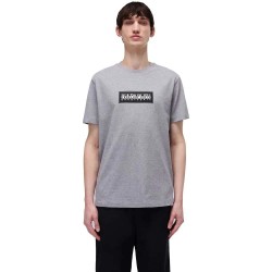 тениска,мъжки,тениски,napapijri,box,logo,short,sleeve,t,shirt,med,grey,mel,(grey)