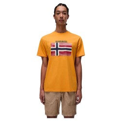 тениска,мъжки,тениски,napapijri,lari,short,sleeve,t,shirt,orange,(apricot)
