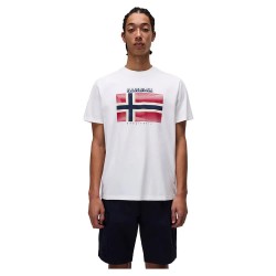 тениска,мъжки,тениски,napapijri,lari,short,sleeve,t,shirt,white,(white,heron)
