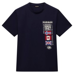 тениска,мъжки,тениски,napapijri,turin,short,sleeve,t,shirt,blue,marine,(blue)