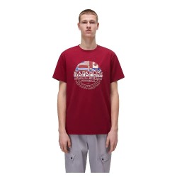 тениска,мъжки,тениски,napapijri,turin,short,sleeve,t,shirt,tibetan,red,(red)