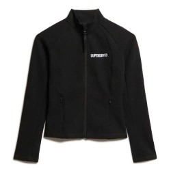блуза,дамски,блузи,superdry,active,tech,fitted,full,zip,sweatshirt,black