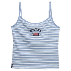 тениска,дамски,тениски,superdry,athletic,essential,cami,sleeveless,t,shirt,tidal,blue,stripe,(blue)