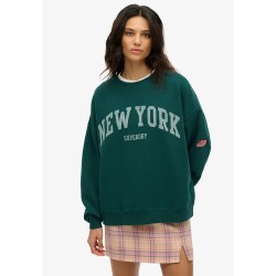 блуза,дамски,блузи,superdry,athletic,oversized,sweatshirt,green