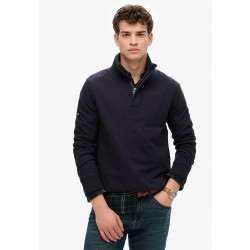блуза,мъжки,пуловери,superdry,classics,henley,half,zip,sweatshirt,blue