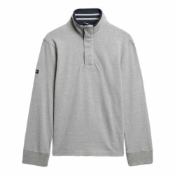 блуза,мъжки,пуловери,superdry,classics,henley,half,zip,sweatshirt,grey,marl,(grey)