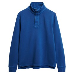 блуза,мъжки,пуловери,superdry,cotton,classic,pique,henley,sweatshirt,washed,navy,(blue)