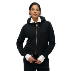 блуза,дамски,блузи,superdry,essential,logo,full,zip,sweatshirt,black