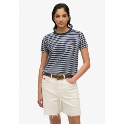 тениска,дамски,тениски,superdry,essential,logo,str,fitted,short,sleeve,t,shirt,richest,navy,stripe,(blue)