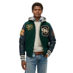 яке,мъжки,якета,superdry,hooded,college,patched,bomber,jacket,green