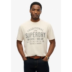 тениска,мъжки,тениски,superdry,machined,goods,workwear,short,sleeve,t,shirt,oat,cream,marl,(beige)