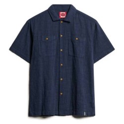 риза,с,къс,ръкав,мъжки,ризи,superdry,merchant,textured,short,sleeve,shirt,blue