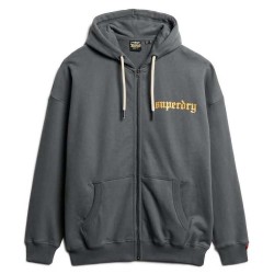 блуза,дамски,блузи,superdry,old,school,tattoo,os,full,zip,sweatshirt,grey