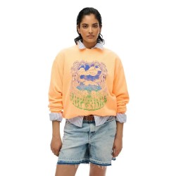 блуза,дамски,блузи,superdry,psych,surf,loose,sweatshirt,orange