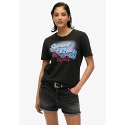 тениска,дамски,тениски,superdry,rock,band,relaxed,short,sleeve,t,shirt,black